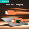  Cáp Sạc Nhanh C to C USAMS SJ773 U92 60W (1.2m, With Light, 480Mbps) 