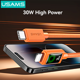  Cáp Sạc Nhanh C to Lightning USAMS SJ774 U92 30W (1.2m, With Light, 480Mbps) 