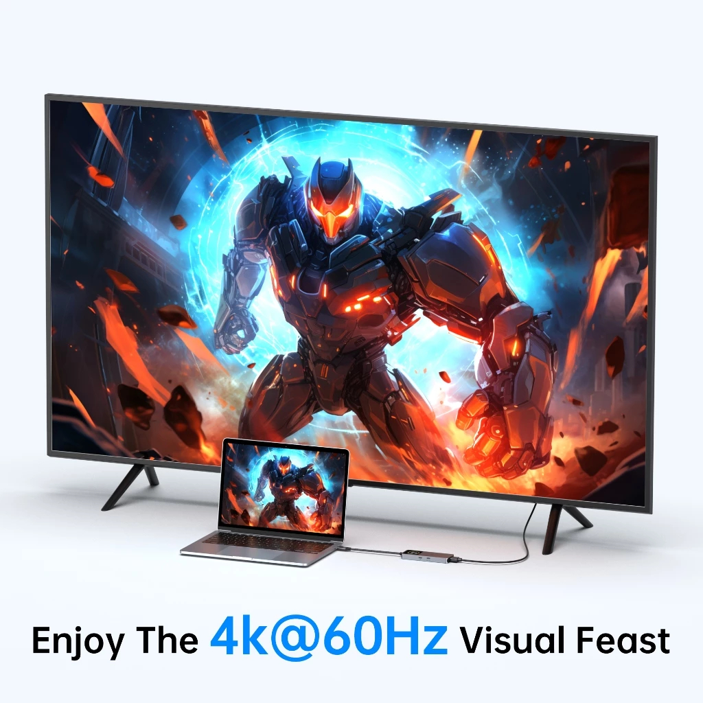  HUB Mở Rộng Đa Năng 6-in-1 MOKIN MOUC6602 (Type-C to HDMI4K@60Hz + 3*USB3.1 10Gbps + 1*Type-C3.1 10Gbps + 1*Type-C PD100W) 