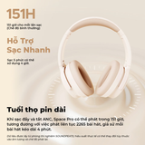  Tai Nghe Chụp Tai Không Dây SoundPEATS Space Pro (Bluetooth v5.4, 1100mAH, 151H, ANC, ENC, LDAC codec, Game Mode, Hi-Res Audio, Bluetooth/AUX/USB Connection, Support Peats Audio app) 