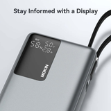  Pin Dự Phòng MOKIN MOPB0205 20000mAh 65W (CCC / 3C Certification, Digital Display, 1*USB-C + 1*USB-A port, Built-in Type-C cable) 