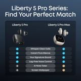  Tai Nghe Không Dây TWS SOUNDCORE Liberty 5 Pro (Bluetooth v6.1, 6.5H, Hi-Res Audio, ANKER Thus™ Al, Dolby Atmos, IP55, Adaptive ANC 4.0, ACAA, Wireless Charging) 