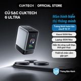  Củ Sạc Nhanh CUKTECH 6 Ultra 100W (2*Type-C + 1*USB-A ports, ADC2.0, OPC2.0, Smart Display) 