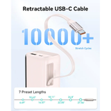  Pin Dự Phòng MOKIN MOPB0902 10000mAh 45W (CCC / 3C Certification, 1*Type-C + 1-USB-A port, Smart Digital Display, with USB-C Hidden Retractable Cable) 