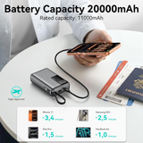  Pin Dự Phòng MOKIN MOPB0205 20000mAh 65W (CCC / 3C Certification, Digital Display, 1*USB-C + 1*USB-A port, Built-in Type-C cable) 