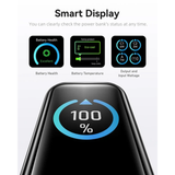  Pin Dự Phòng MOKIN MOPB0902 10000mAh 45W (CCC / 3C Certification, 1*Type-C + 1-USB-A port, Smart Digital Display, with USB-C Hidden Retractable Cable) 