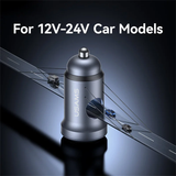  Tẩu Sạc Cho Ô Tô USAMS CC322 30W (1*Type-C + 1*USB-A port, For 12V-24V Car Model) 