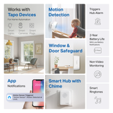  Bộ Khởi Động Cảm Biến Thông Minh TAPO T30 (Window/Door Safeguard, Motion Detection, Smart Action Support, Instant Alerts & App Notification, Works with Google Home/Amazon Alexa/Matter) 