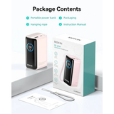  Pin Dự Phòng MOKIN MOPB0902 10000mAh 45W (CCC / 3C Certification, 1*Type-C + 1-USB-A port, Smart Digital Display, with USB-C Hidden Retractable Cable) 