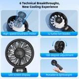  Quạt Cầm Tay 3-in-1 GOOJODOQ GFS003 High-speed Handheld Fan (4000mAh, 14H, 12000RPM, 100 mức điều chỉnh gió, 9m/s, Smart Digital LED Display, Đầu quạt gập 180°) 