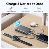  Pin Dự Phòng MOKIN MOPB0603 10000mAh 35W (CCC / 3C Certification, Digital Display, 1*USB-C + 1*USB-A port, Built-in Type-C cable) 