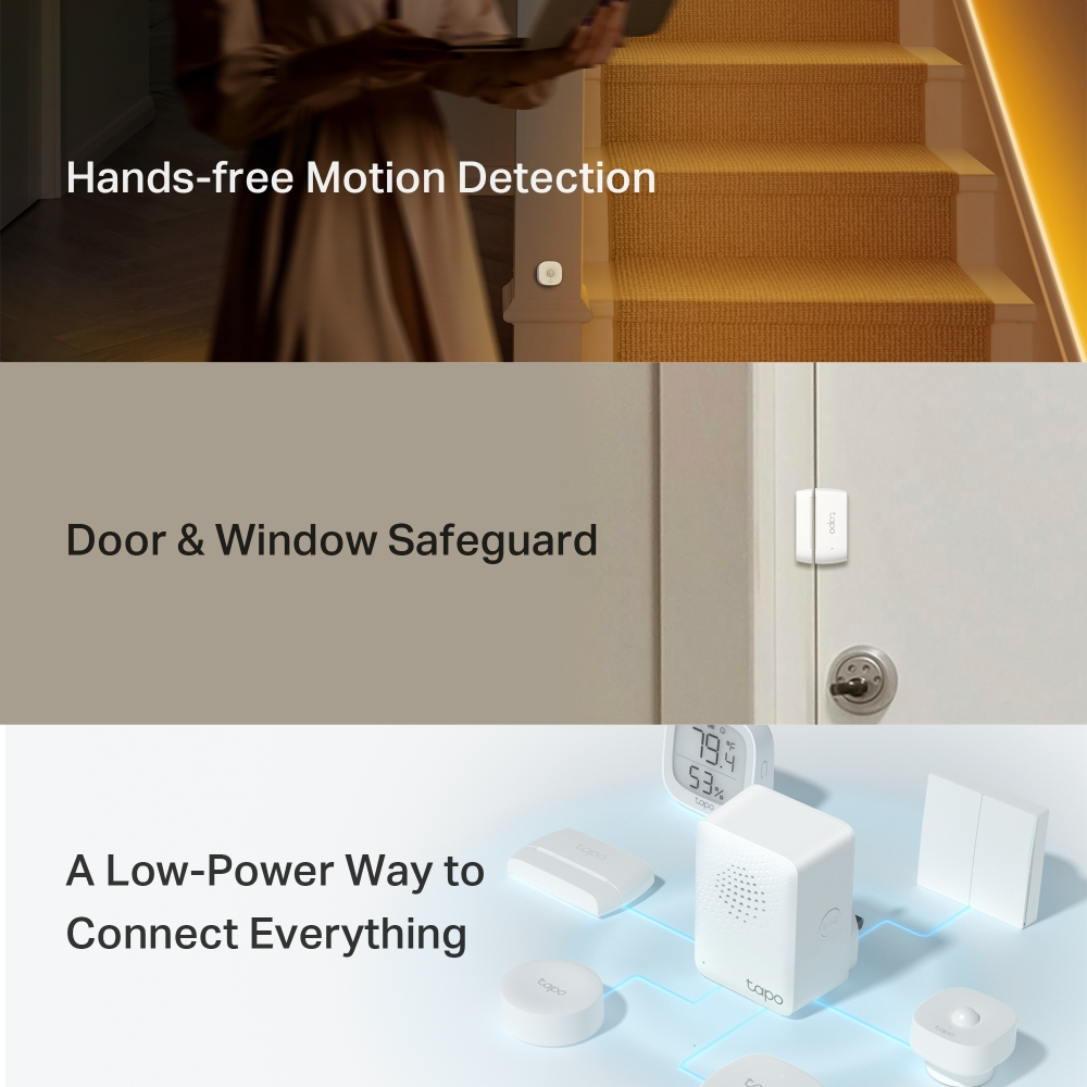  Bộ Khởi Động Cảm Biến Thông Minh TAPO T30 (Window/Door Safeguard, Motion Detection, Smart Action Support, Instant Alerts & App Notification, Works with Google Home/Amazon Alexa/Matter) 