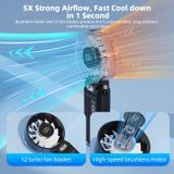  Quạt Cầm Tay 3-in-1 GOOJODOQ GFS003 High-speed Handheld Fan (4000mAh, 14H, 12000RPM, 100 mức điều chỉnh gió, 9m/s, Smart Digital LED Display, Đầu quạt gập 180°) 