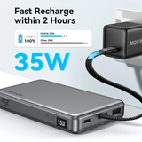  Pin Dự Phòng MOKIN MOPB0603 10000mAh 35W (CCC / 3C Certification, Digital Display, 1*USB-C + 1*USB-A port, Built-in Type-C cable) 