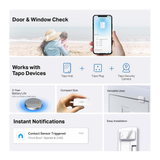  Cảm Biến Trạng Thái Cửa Thông Minh TAPO T110 (Real-Time Monitor, 2-Year Battery Life, Home Automation, Instant Notification) 