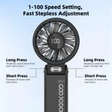  Quạt Cầm Tay 3-in-1 GOOJODOQ GFS003 High-speed Handheld Fan (4000mAh, 14H, 12000RPM, 100 mức điều chỉnh gió, 9m/s, Smart Digital LED Display, Đầu quạt gập 180°) 