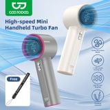  Quạt Mini Cầm Tay GOOJODOQ GFS001 High-Speed Handheld Fan (4000mAh, 10H, 9m/s, 16000RPM, 100 Fan Speeds Adjustment, Digital LED Display & Dynamic Light Strip, <25dB) 