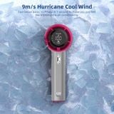  Quạt Mini Cầm Tay GOOJODOQ GFS001 High-Speed Handheld Fan (4000mAh, 10H, 9m/s, 16000RPM, 100 Fan Speeds Adjustment, Digital LED Display & Dynamic Light Strip, <25dB) 