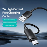  Cáp Sạc Nhanh USB to Micro-USB SJ779 U94 2A (1m, 480Mbps) 