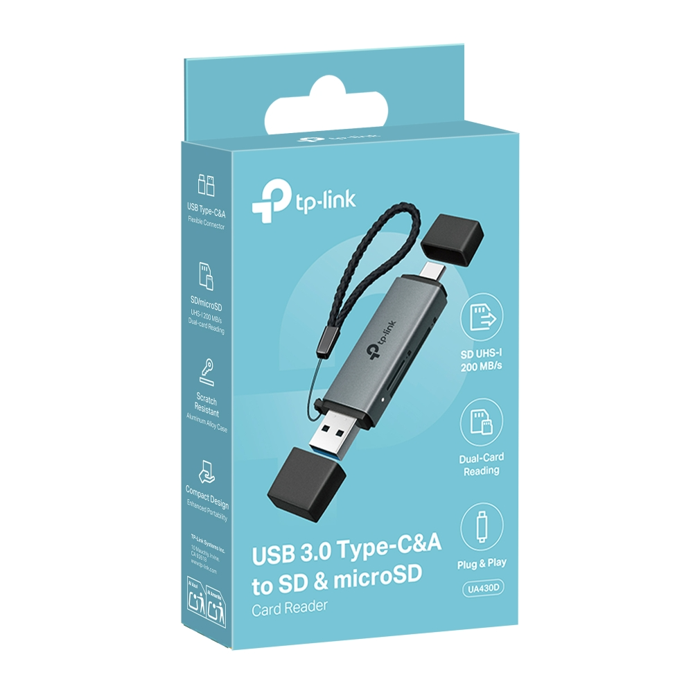  Đầu Đọc Thẻ Nhớ TP-LINK UA430D (USB3.0 Type-C&USB-A Connection, SD/TF port) 
