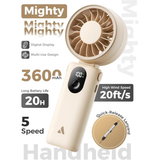  Quạt Cầm Tay AECOOLY Halo 04 (6000RPM, 5 Speed Settings, 20H, 3600mAh, 6m/s, Digital Display) 