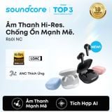  Tai Nghe Không Dây TWS SOUNDCORE R60i NC (Bluetooth v6.1, Adaptive ANC, Hi-Res Certified Sound with LDAC, 10H, IP55, Supports Real-Time 100+ AI Translation, Support Google Fast Pair, Dual Connections, 6 AI-Enhanced Mics for Clear Calls) 