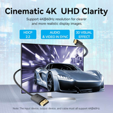  Cáp Chuyển Type-C to DisplayPort VENTION CRJ 4K (1m, 4K@60Hz / 2K@144Hz, HDCP 2.2, Audio & Video In Sync, 3D Visual Effect) 