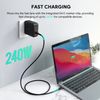  Cáp Sạc Nhanh C to C AUKEY CB-SCC241/CB-SCC242 240W (1m/1.8m, 480Mbps) 