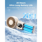  Quạt Cầm Tay AECOOLY Halo 04 (6000RPM, 5 Speed Settings, 20H, 3600mAh, 6m/s, Digital Display) 