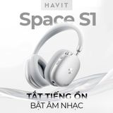  Tai Nghe Chụp Tai Không Dây HAVIT Space S1 H670BT (Bluetooth 6.0, 100H, LHDC, -45db Adaptive ANC, Hi-Res Audio) 