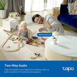  Camera AI Thông Minh Quay Quét Giám Sát Trẻ Em TAPO C840 (Dual-Lens, Covered-Face Detection, Safety Fence, Baby Cry Detection, Full 360° View, Up to 512 GB microSD card/Tapo Care, Works with Apple Home/Alexa/Google Home/Samsung SmartThings) 