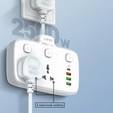 Ổ Cắm Điện Đa Năng Gắn Tường LDNIO SC2413 (2* Universal Outlet, 1*Type-C + 3*USB-A) 