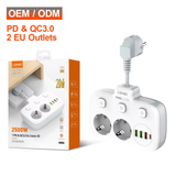  Ổ Cắm Điện Đa Năng Gắn Tường LDNIO SC2435 (2* EU Outlet, 1*Type-C + 3*USB-A) 