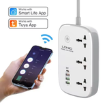  Ổ Cắm Điện Đa Năng Thông Minh Wi-Fi LDNIO SCW3451 2500W (3*Universal Outlet, 1*Type-C +3 USB-A port, Works with Smart Life App/Tuya App) 