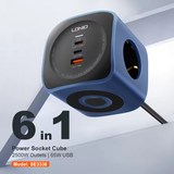  Trạm Sạc Đa Năng Để Bàn 6-in-1 LDNIO SC3338 65W (3*AC Universal Outlet + 2*Type-C + 1*USB-A port) 