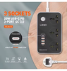  Ổ Cắm Điện Đa Năng 7-in-1 LDNIO SC3412 2500W (3* Universal Outlet, 1*Type-C + 3*USB-A) 