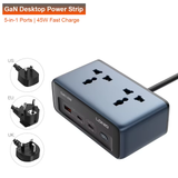  Trạm Sạc Đa Năng Để Bàn 5-In-1 LDNIO SC1 45W (2*AC Outlet + 2*Type-C + 1*USB-A port) 