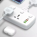  Ổ Cắm Điện Đa Năng Gắn Tường LDNIO SC2413 (2* Universal Outlet, 1*Type-C + 3*USB-A) 