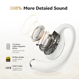  Tai Nghe Không Dây TWS QCY Crossky R70 (Bluetooth v6.0, 13H, Bass Boost, Hi-Res Audio, LDAC, Dual Device Pairing, IPX5, Dual Mics Noise Reduction Call, Built-in White Noise Playlist) 