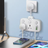  Ổ Cắm Điện Đa Năng Gắn Tường LDNIO SC2413 (2* Universal Outlet, 1*Type-C + 3*USB-A) 