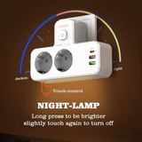  Ổ Cắm Điện Đa Năng Gắn Tường 5-in-1 LDNIO SE2337 2500W (2*AC EU Outlets, 1*Type-C + 2*USB-A port, With NIGHT-LAMP) 