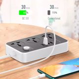  Ổ Cắm Điện Đa Năng 7-in-1 LDNIO SC3412 2500W (3* Universal Outlet, 1*Type-C + 3*USB-A) 