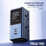  Trạm Sạc Đa Năng Để Bàn 7-In-1 LDNIO SC2 45W (4*AC Outlet + 2*Type-C + 1*USB-A port, Smart Digital Display) 