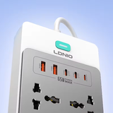  Ổ Cắm Điện Đa Năng 13-in-1 LDNIO SC4 2500W (8*AC Outlet + 3*Type-C + 2*USB-A port) 