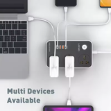  Ổ Cắm Điện Đa Năng 7-in-1 LDNIO SC3412 2500W (3* Universal Outlet, 1*Type-C + 3*USB-A) 