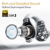  Tai Nghe Kẹp Tai Bluetooth TWS QCY Crossky C30S (Bluetooth 6.0, 6H, IPX5, Hi-Res Audio & LDAC Certification, Dual Connectivity, 360° Spatial Sound) 