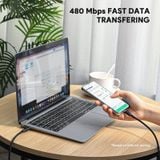  Cáp Sạc Nhanh C to C AUKEY CB-SCC241/CB-SCC242 240W (1m/1.8m, 480Mbps) 