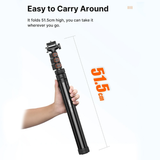  Tripod Cho Máy Ảnh + Điện Thoại ULANZI TB64Z Dùng Cho Gopro DSLR Camera (1.6m, 1.5kg Max Load, with Remote Control) 