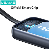  Đế Sạc Không Dây Dự Phòng Cho Watch USAMS CD245 1200mAh 2.5W (with Built-in Type-C cable) 