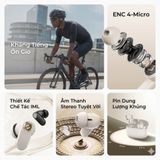  Tai Nghe Không Dây TWS HAVIT TW992 (Bluetooth v5.4, 8.5H, With 4-mic ANC & ENC dual noise cancellation, Anti Wind Noise) 